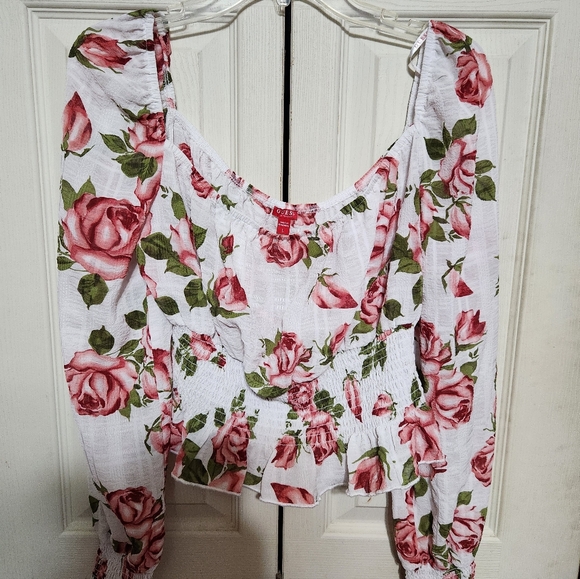 Womens Guess Floral Long Sleeve Women's Top - Picture 4 of 10